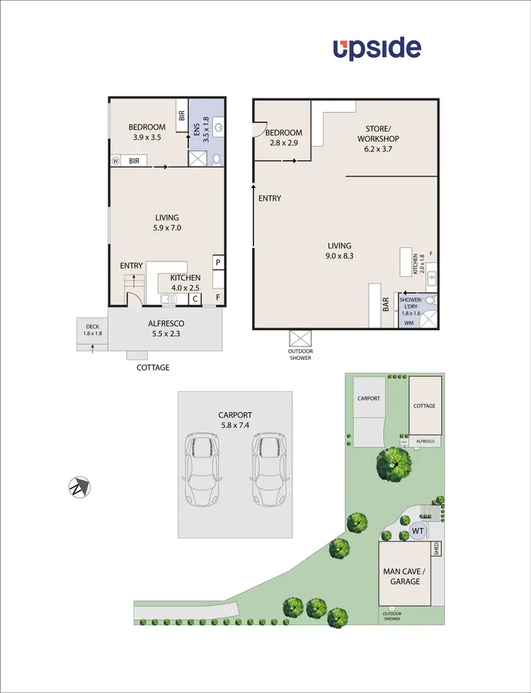 Floorplan of Homely studio listing, 342A Bayview Road, Rosebud VIC 3939