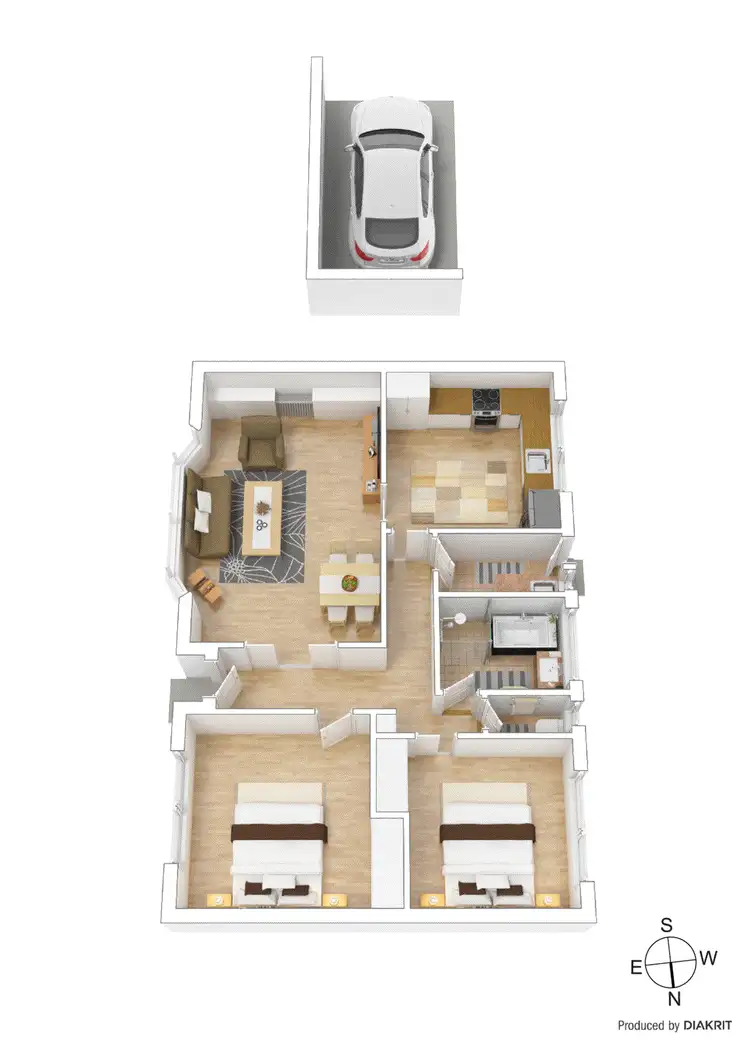 Floorplan of Homely unit listing, 5/51-53 Middleborough Road, Burwood VIC 3125