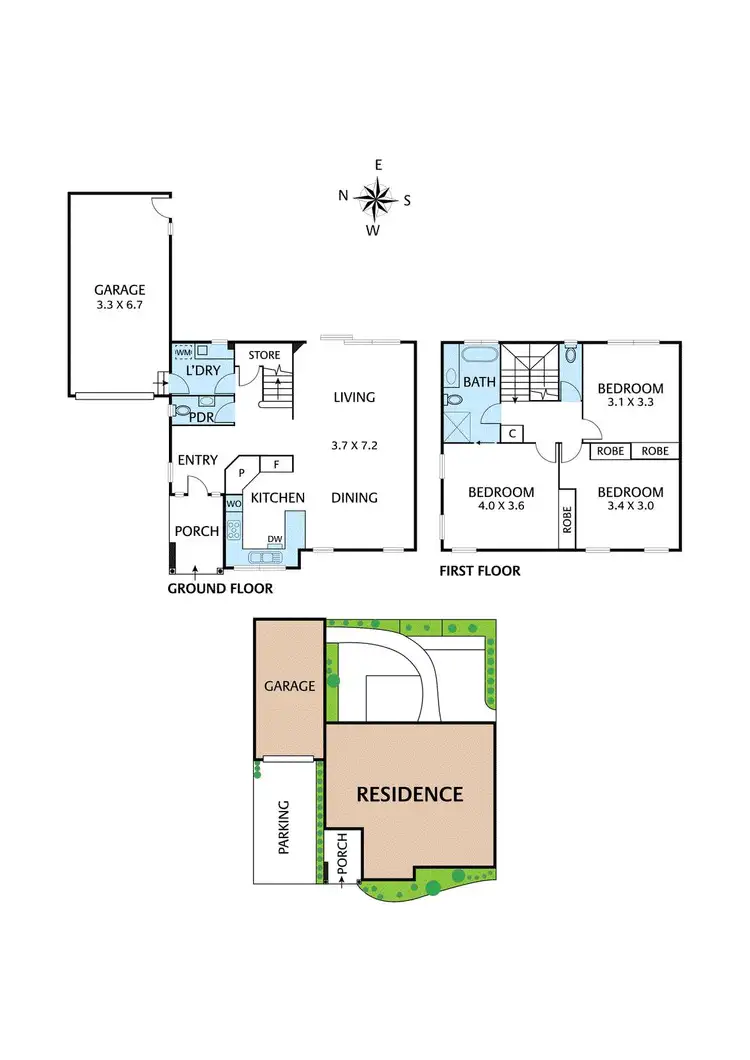 Floorplan of Homely townhouse listing, 3/6 Harrison Street, Mitcham VIC 3132