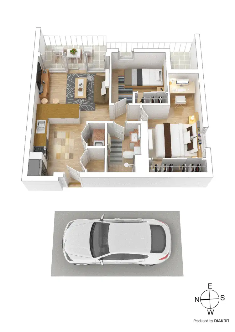 Floorplan of Homely apartment listing, 415/70 Batesford Road, Chadstone VIC 3148