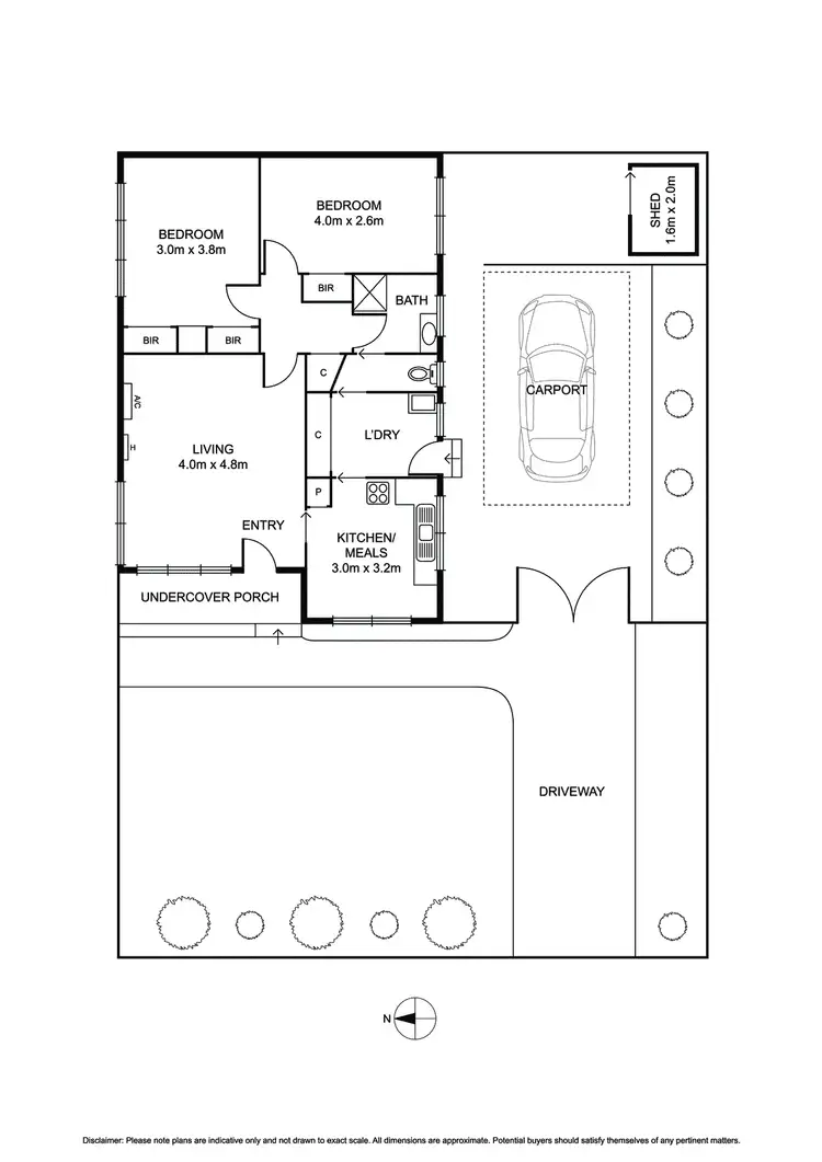 Floorplan of Homely unit listing, 1/16 Chapel Road, Moorabbin VIC 3189