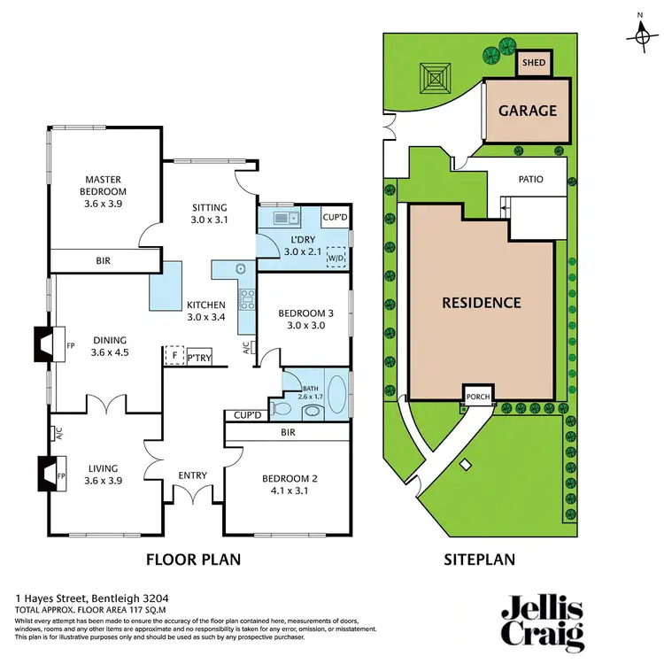 Floorplan of Homely house listing, 1 Hayes Street, Bentleigh VIC 3204
