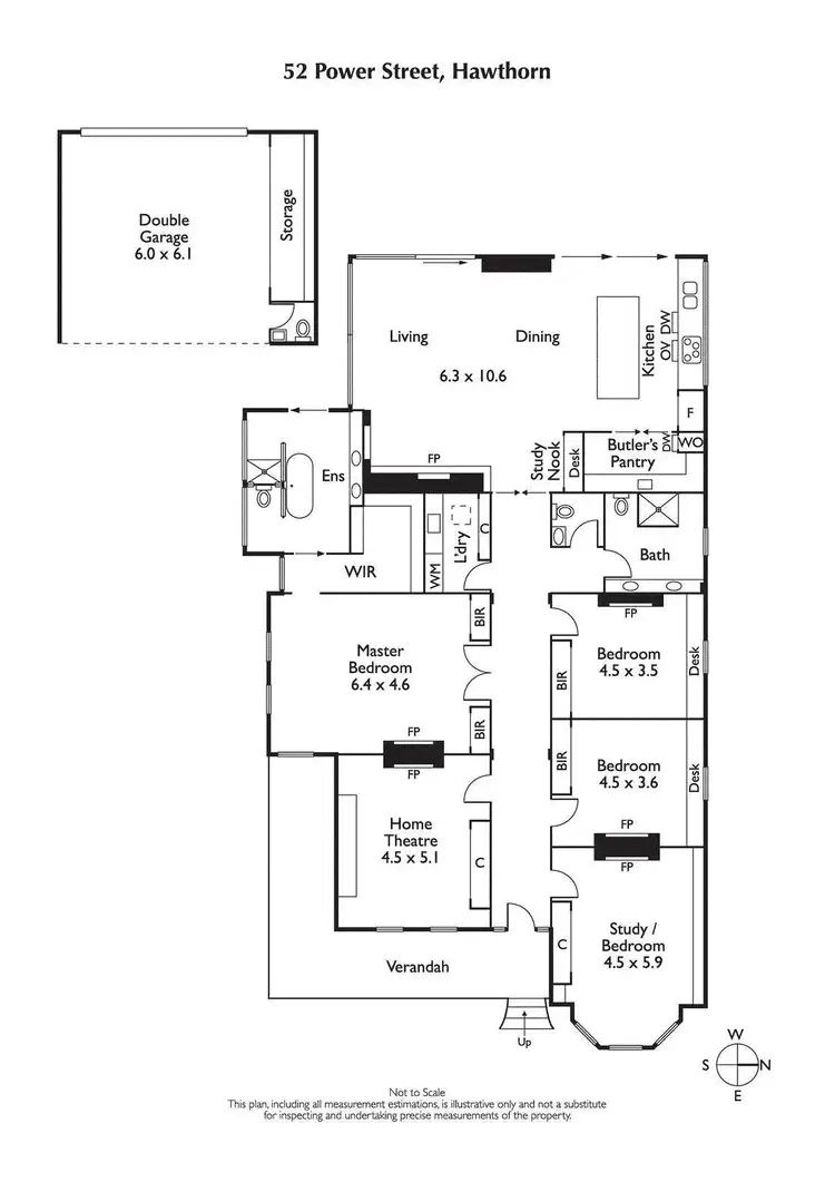 Floorplan of Homely house listing, 52 Power Street, Hawthorn VIC 3122