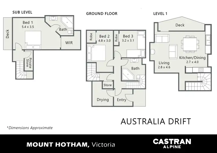 Floorplan of Homely alpine listing, 1/1 Hot Plate Drive, Hotham Heights VIC 3741