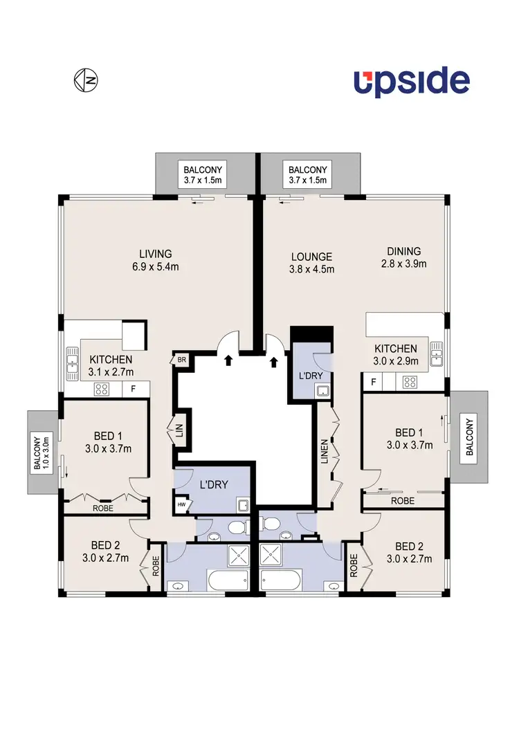 Floorplan of Homely apartment listing, 14 & 15/11 Owen Street, Port Macquarie NSW 2444