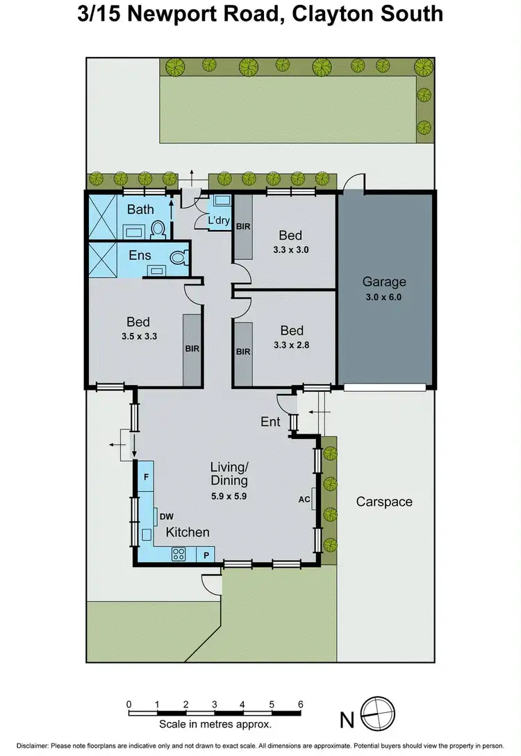 Floorplan of Homely unit listing, 3/15 Newport Road, Clayton South VIC 3169