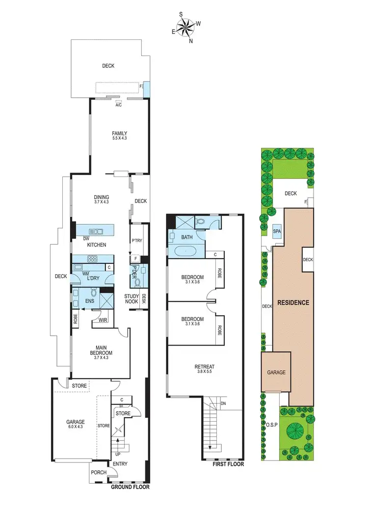 Floorplan of Homely townhouse listing, 10B Fairbank Road, Bentleigh VIC 3204