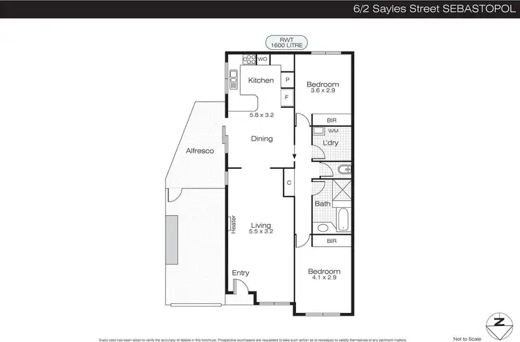 Floorplan of Homely unit listing, 6/2 Sayle Street, Sebastopol VIC 3356