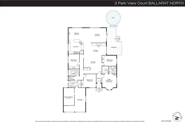 Floorplan of Homely house listing, 3 Park View Court, Ballarat North VIC 3350