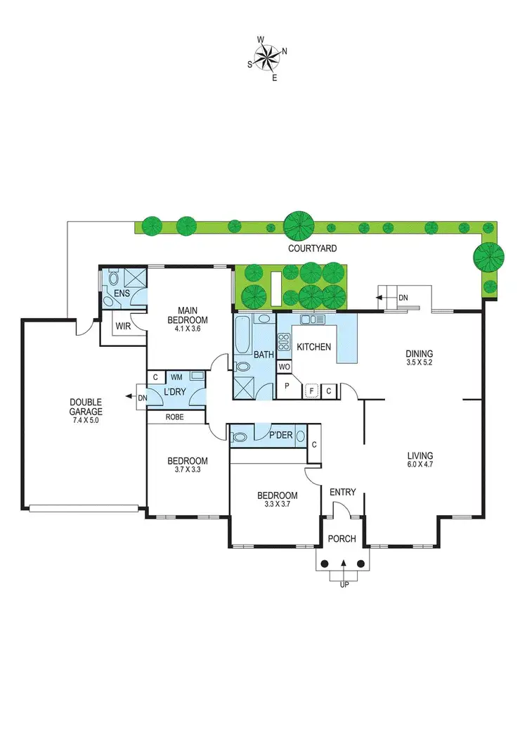 Floorplan of Homely townhouse listing, 2/4 Kingsley Parade, Carnegie VIC 3163