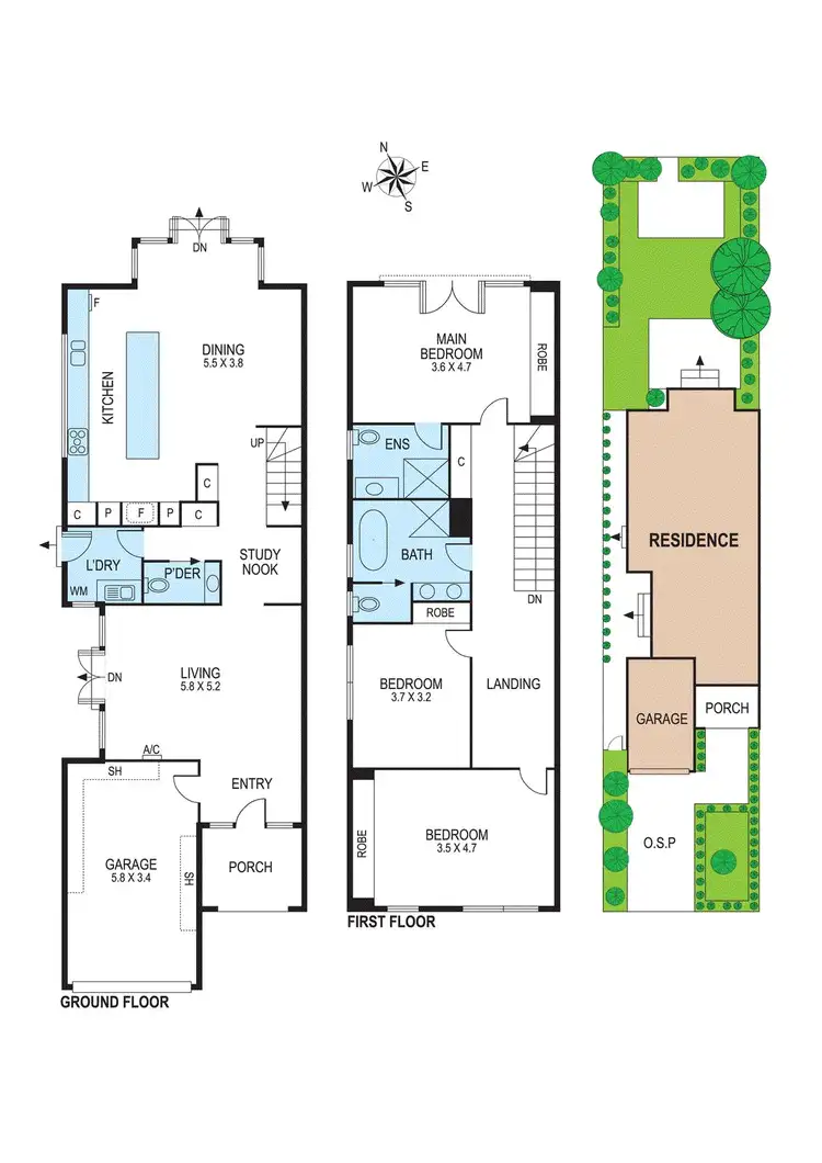 Floorplan of Homely townhouse listing, 11 Coronation Street, Brighton East VIC 3187