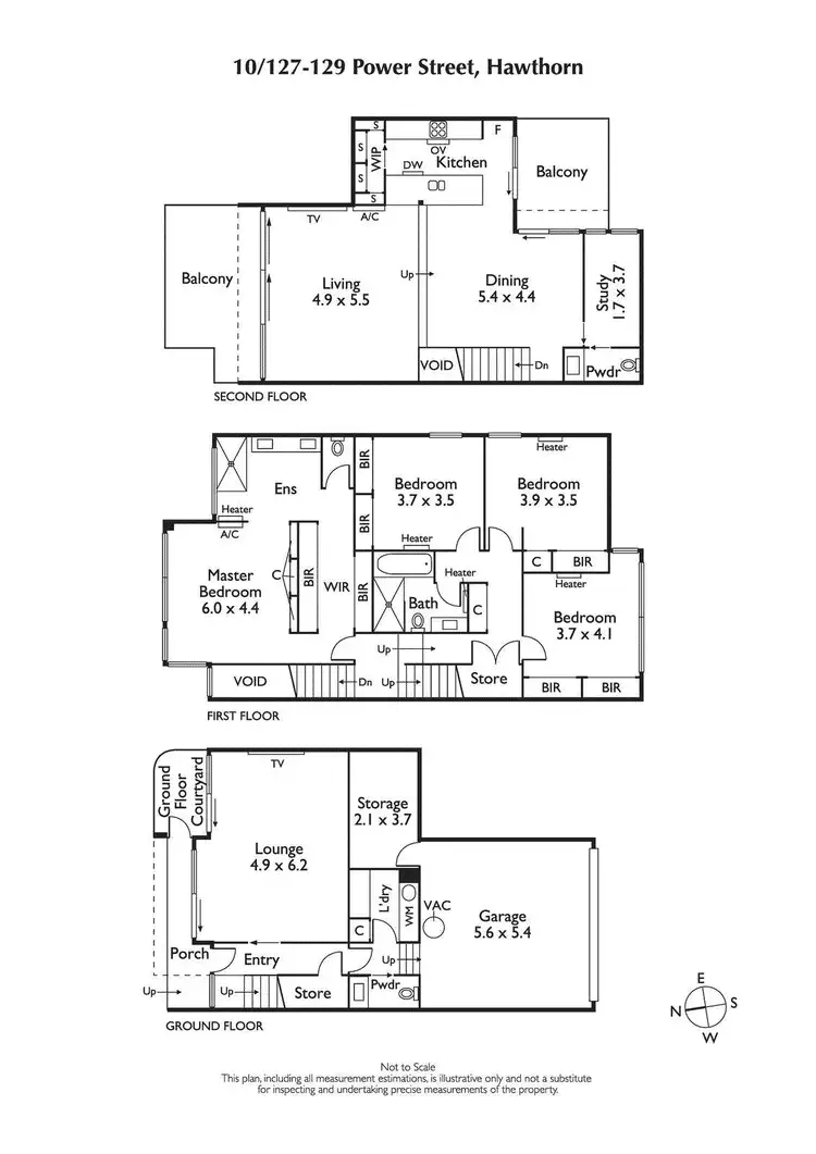 Floorplan of Homely townhouse listing, 10/127-129 Power Street, Hawthorn VIC 3122