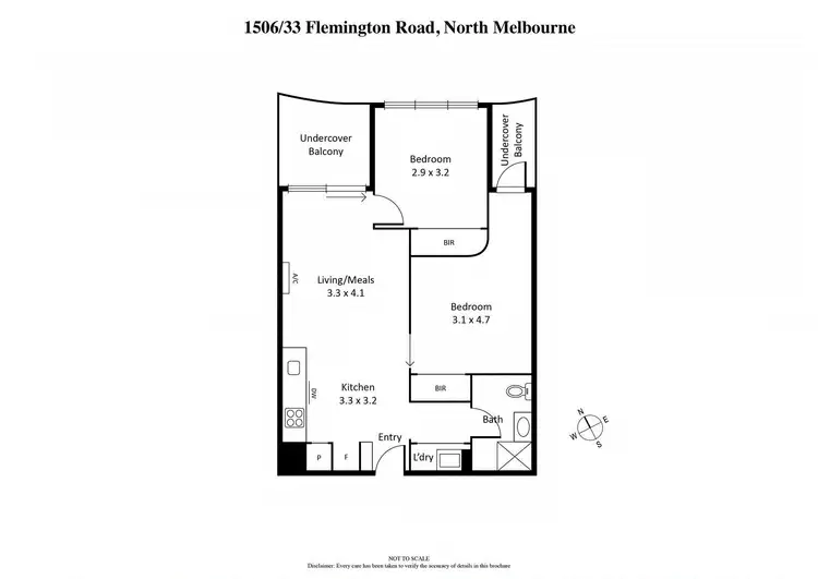 Floorplan of Homely apartment listing, 1506/33 Flemington Road, North Melbourne VIC 3051