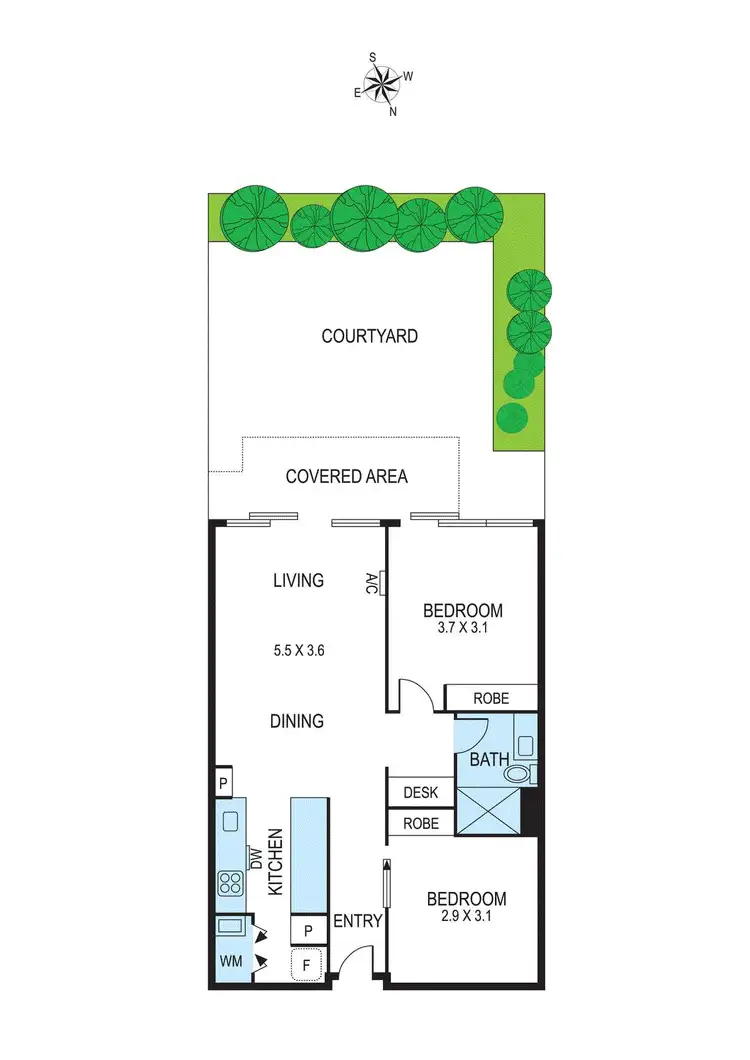 Floorplan of Homely apartment listing, 131/380 Bay Street, Brighton VIC 3186