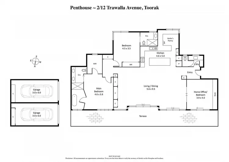 Floorplan of Homely apartment listing, Penthouse 2/12 Trawalla Avenue, Toorak VIC 3142