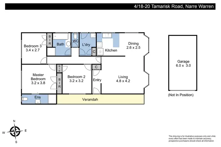 Floorplan of Homely unit listing, 4/18-20 Tamarisk Road, Narre Warren VIC 3805