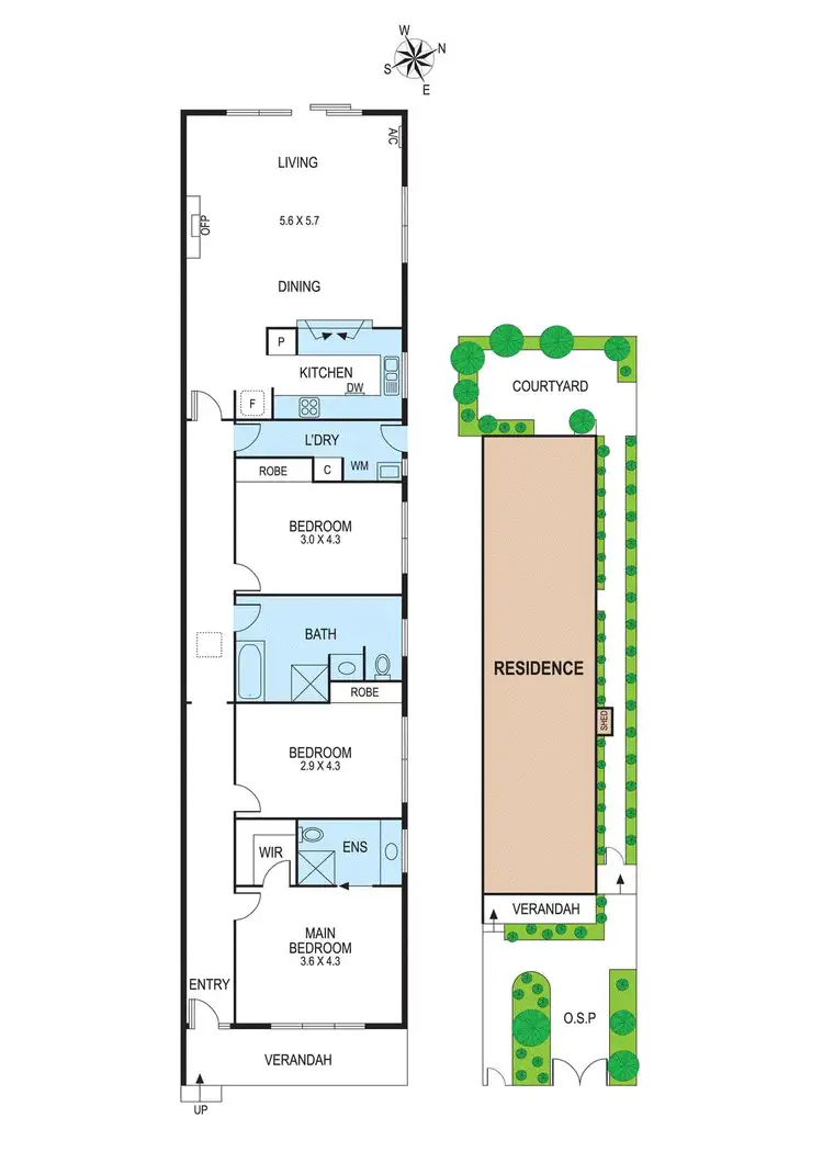 Floorplan of Homely townhouse listing, 27B Roseberry Avenue, Brighton East VIC 3187