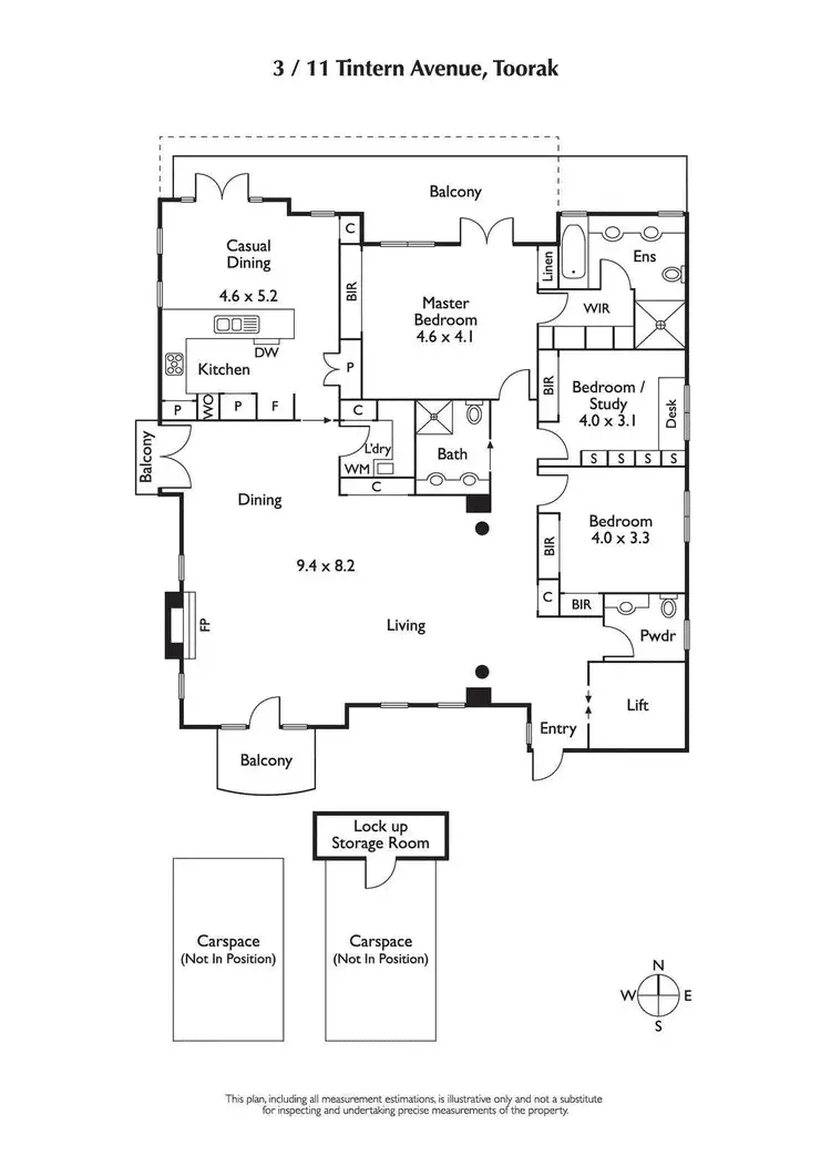 Floorplan of Homely apartment listing, 3/11 Tintern Avenue, Toorak VIC 3142
