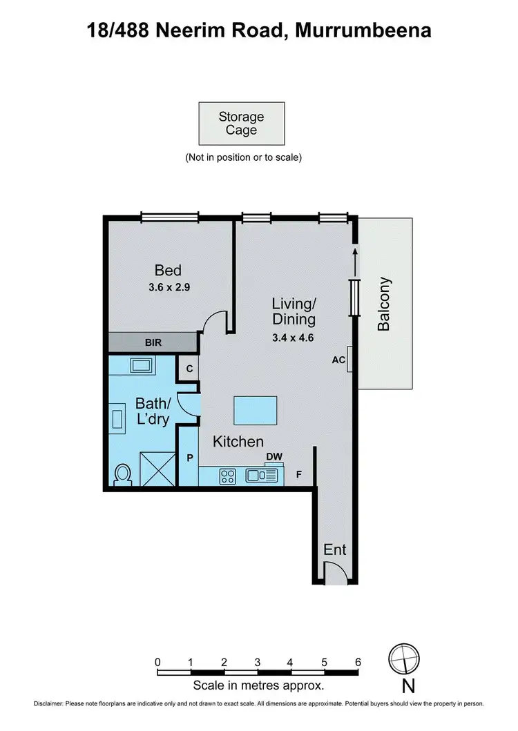 Floorplan of Homely apartment listing, 18/488 Neerim Road, Murrumbeena VIC 3163