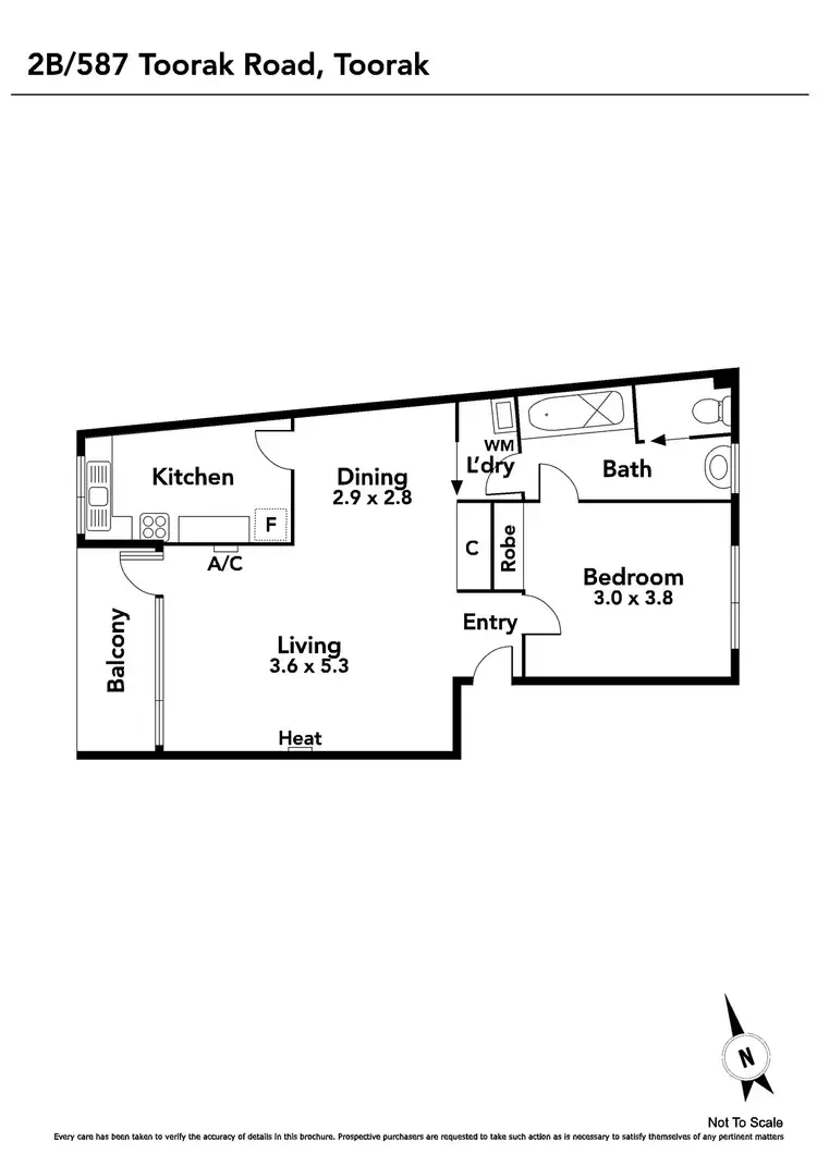 Floorplan of Homely apartment listing, 2b/587 Toorak Road, Toorak VIC 3142