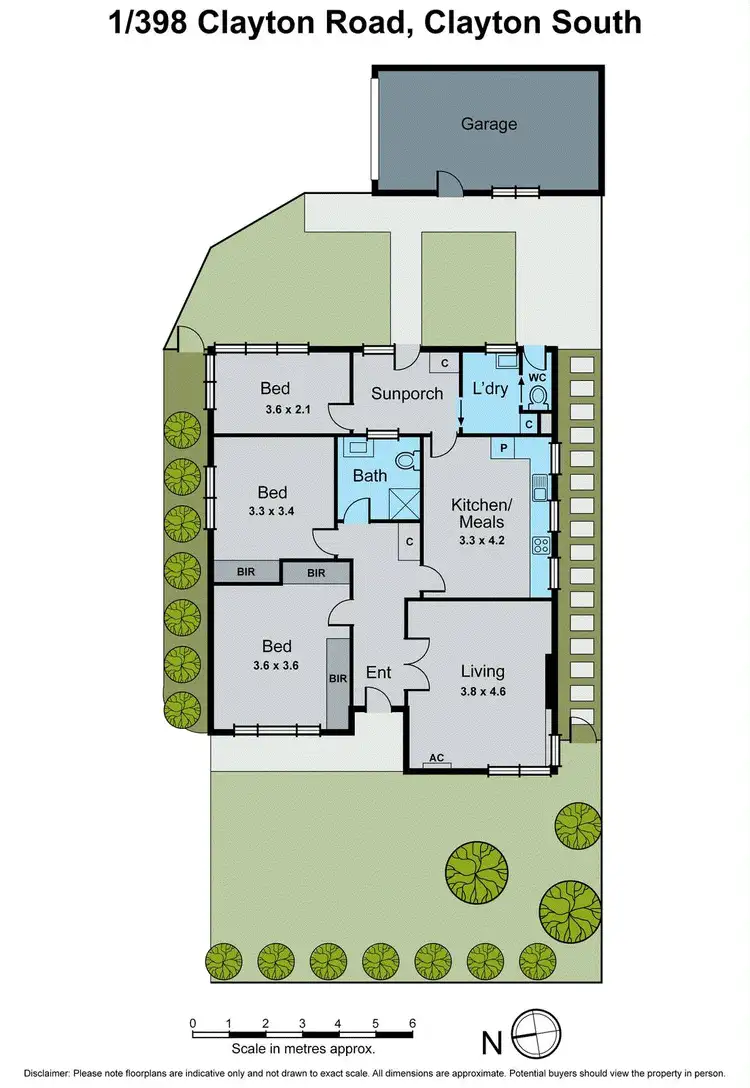 Floorplan of Homely unit listing, 1/398 Clayton Road, Clayton South VIC 3169