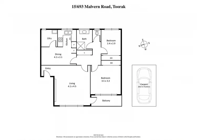 Floorplan of Homely apartment listing, 15/693 Malvern Road, Toorak VIC 3142