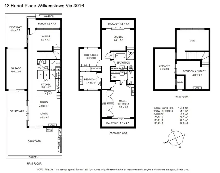 Floorplan of Homely house listing, 13 Heriot Place, Williamstown VIC 3016