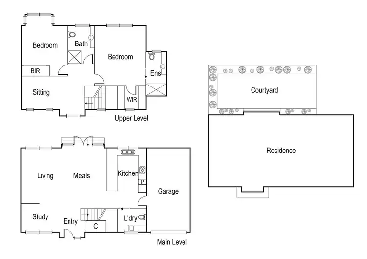 Floorplan of Homely townhouse listing, 2/20-22 Ivanhoe Parade, Ivanhoe VIC 3079