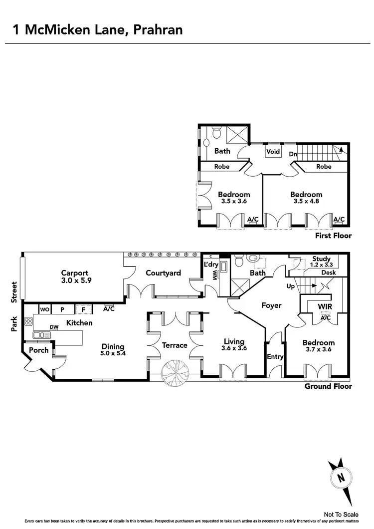 Floorplan of Homely house listing, 1 McMicken Lane, Prahran VIC 3181