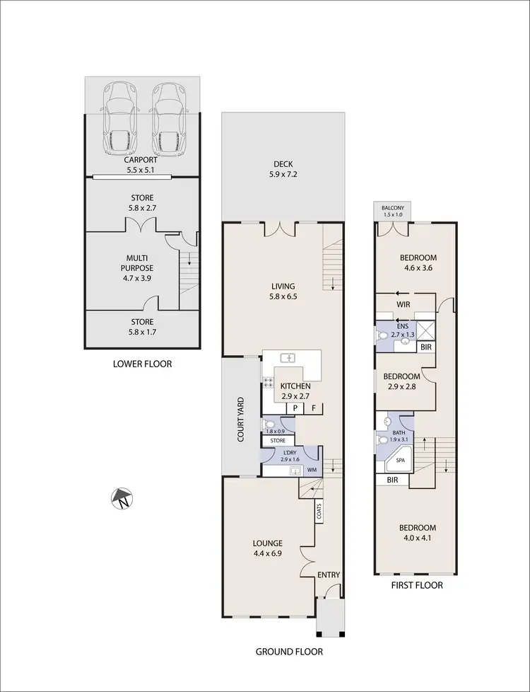 Floorplan of Homely townhouse listing, 1/41A Nolan Street, Frankston VIC 3199