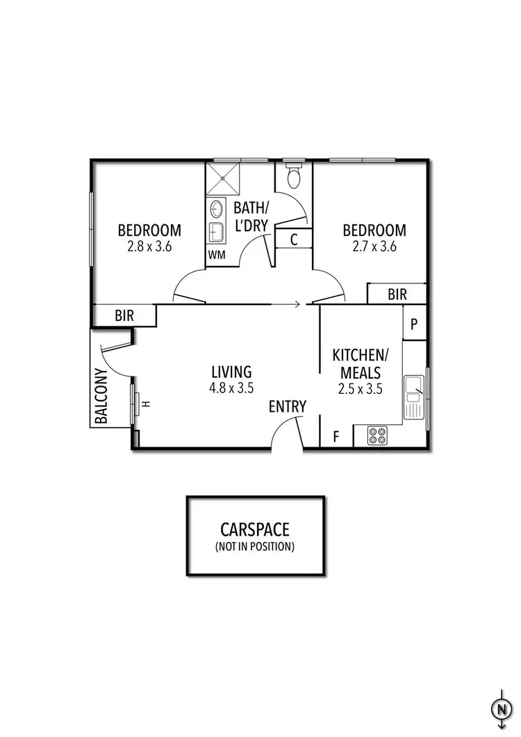 Floorplan of Homely unit listing, 7/157 St Leonards Road, Ascot Vale VIC 3032