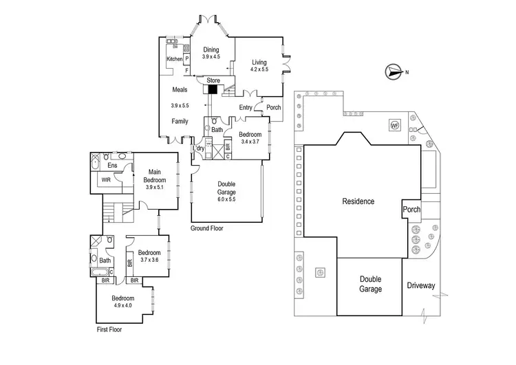 Floorplan of Homely townhouse listing, 5/12-14 Silverdale Road, Eaglemont VIC 3084