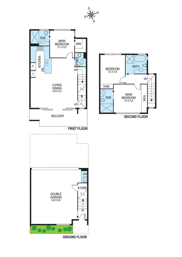 Floorplan of Homely townhouse listing, 4/37 Mavho Street, Bentleigh VIC 3204