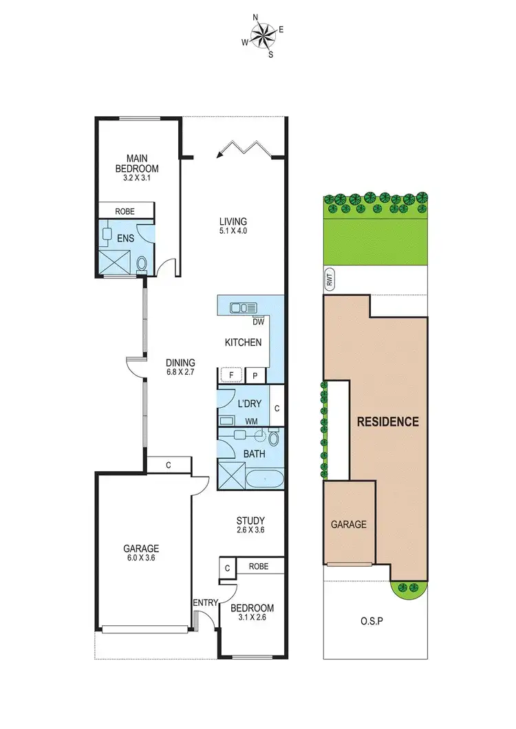 Floorplan of Homely townhouse listing, 1007a Centre Road, Bentleigh East VIC 3165