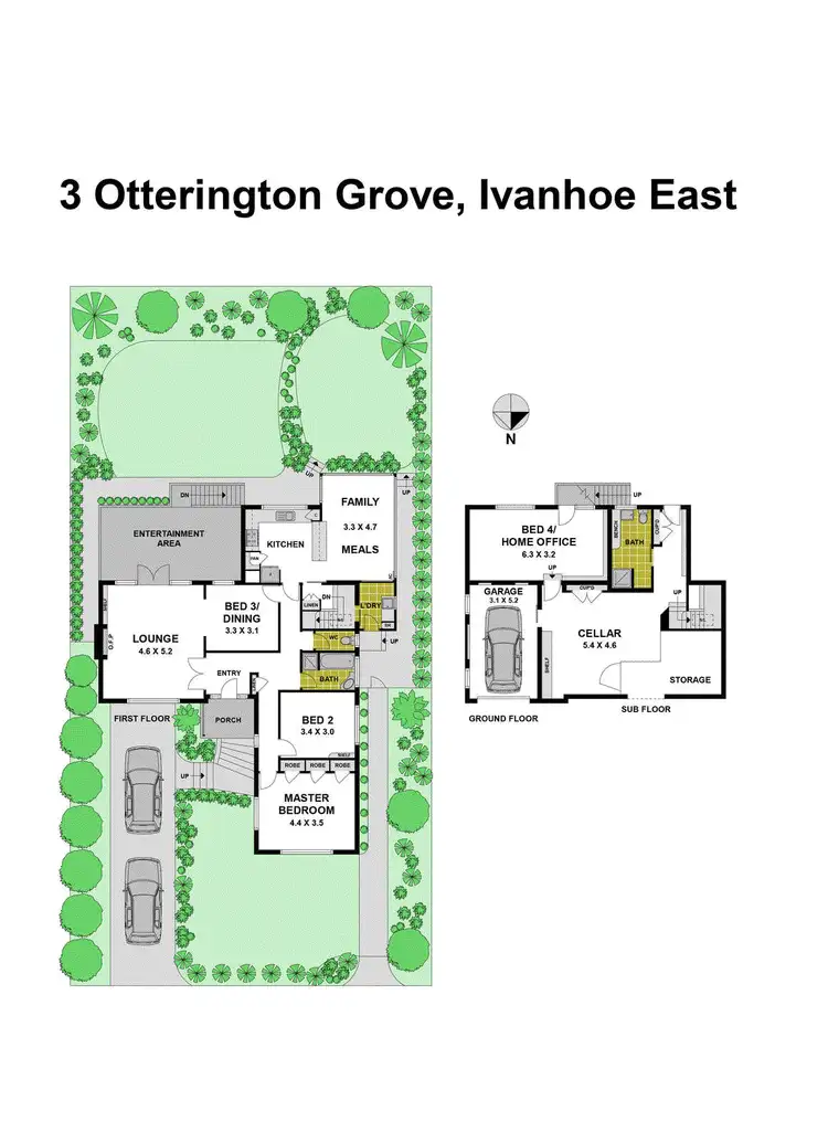 Floorplan of Homely house listing, 3 Otterington Grove, Ivanhoe East VIC 3079
