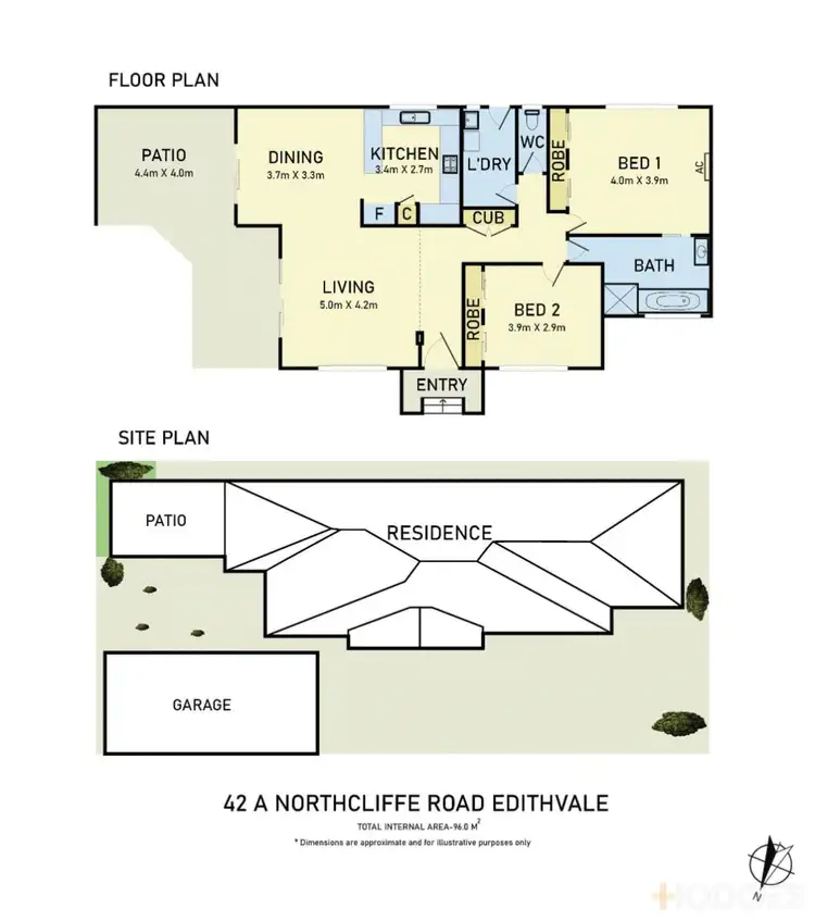 Floorplan of Homely unit listing, 42A Northcliffe Road, Edithvale VIC 3196