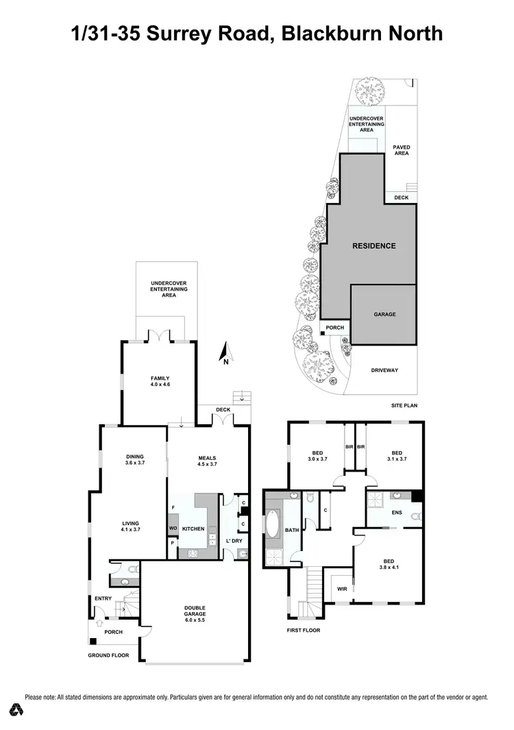 Floorplan of Homely townhouse listing, 1/31-35 Surrey Road, Blackburn North VIC 3130