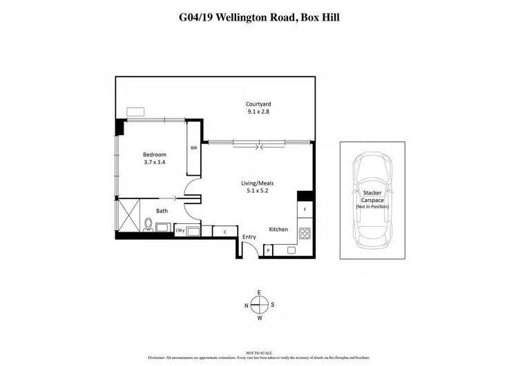 Floorplan of Homely apartment listing, G04/19 Wellington Road, Box Hill VIC 3128