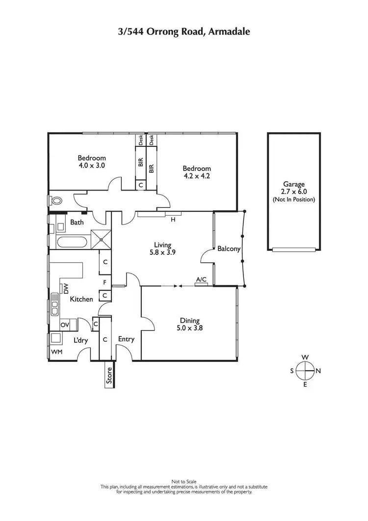 Floorplan of Homely apartment listing, 3/544 Orrong Road, Armadale VIC 3143