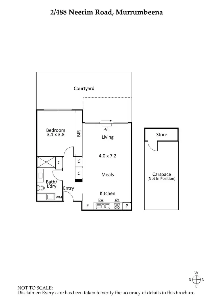 Floorplan of Homely apartment listing, 2/488 Neerim Road, Murrumbeena VIC 3163
