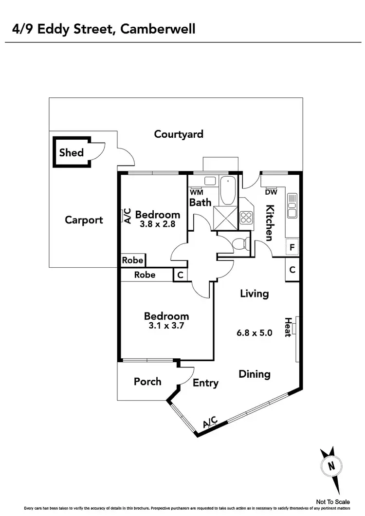 Floorplan of Homely house listing, 4/9 Eddy Street, Camberwell VIC 3124