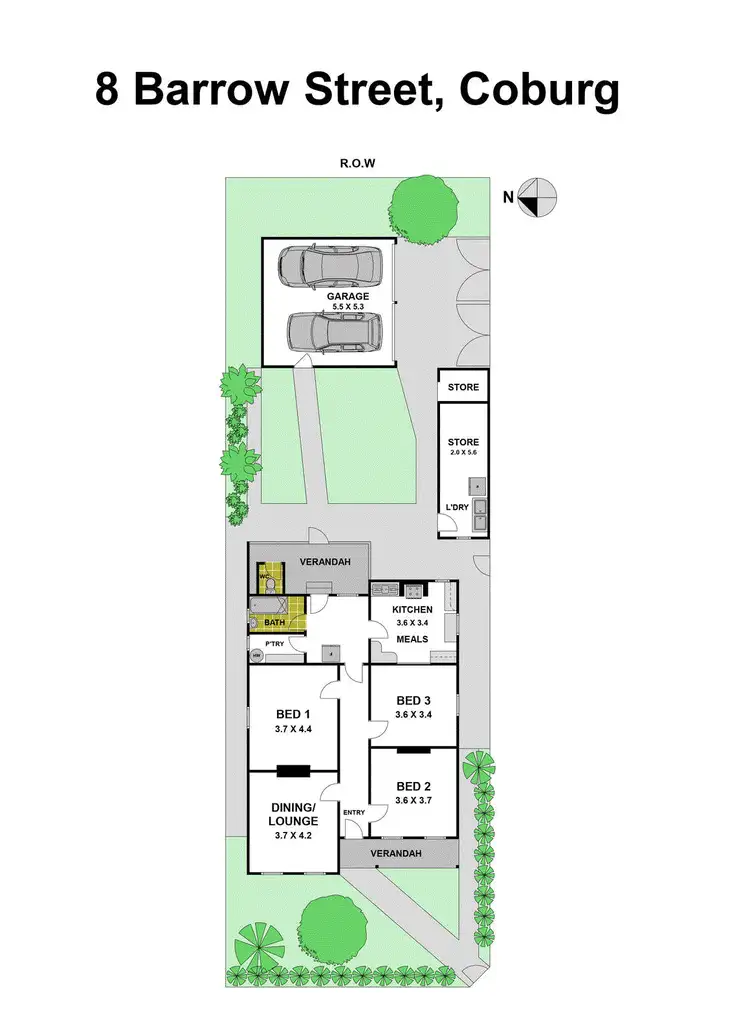Floorplan of Homely house listing, 8 Barrow Street, Coburg VIC 3058