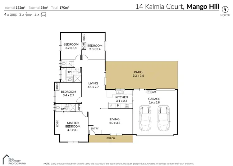 Floorplan of Homely house listing, 14 Kalmia Close, Mango Hill QLD 4509