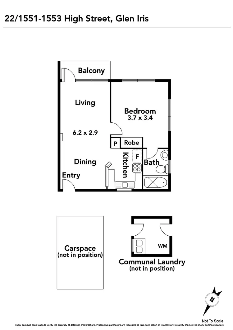 Floorplan of Homely apartment listing, 22/1551-1553 High Street, Glen Iris VIC 3146