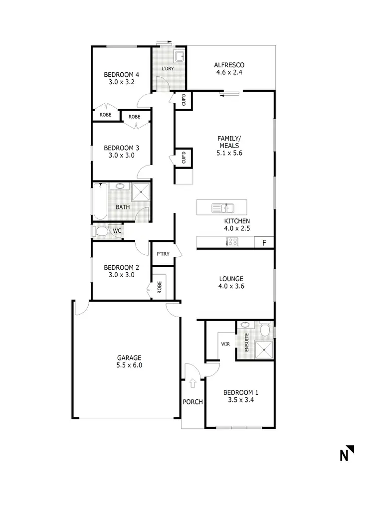 Floorplan of Homely house listing, 4 Liberty Crescent, Beveridge VIC 3753