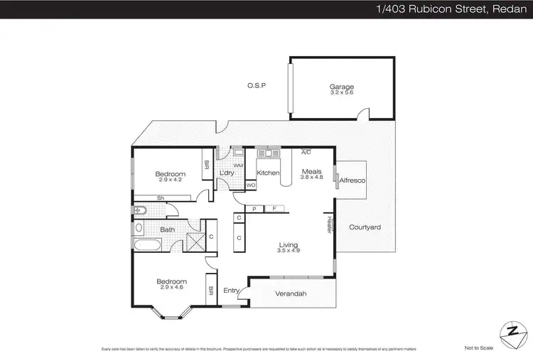 Floorplan of Homely house listing, 1/403 Rubicon Street, Sebastopol VIC 3356