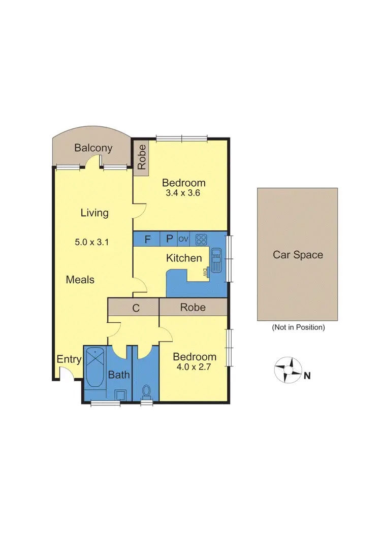 Floorplan of Homely apartment listing, 1/155 Power Street, Hawthorn VIC 3122