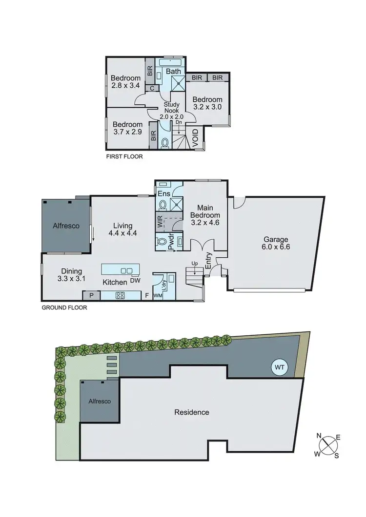 Floorplan of Homely townhouse listing, 2/1 Wippa Court, Ashwood VIC 3147