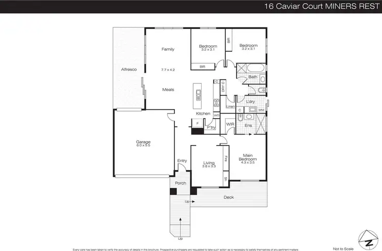 Floorplan of Homely house listing, 16 Caviar Court, Miners Rest VIC 3352