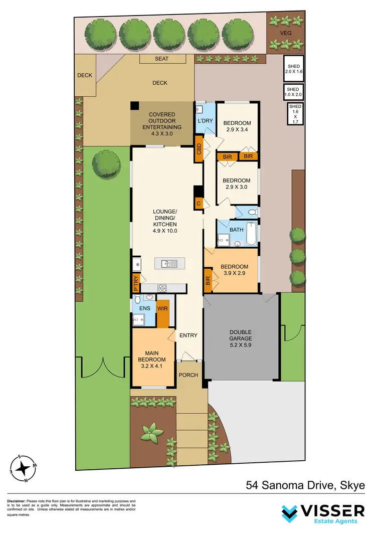 Floorplan of Homely house listing, 54 Sanoma Drive, Skye VIC 3977